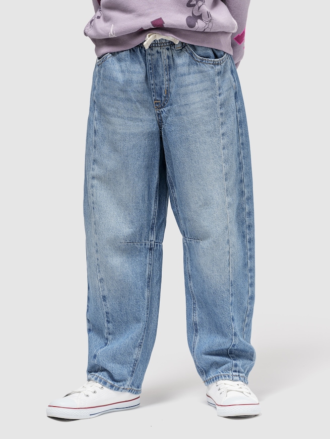 ハイライズ プルオン バレルデニム (キッズ)-0