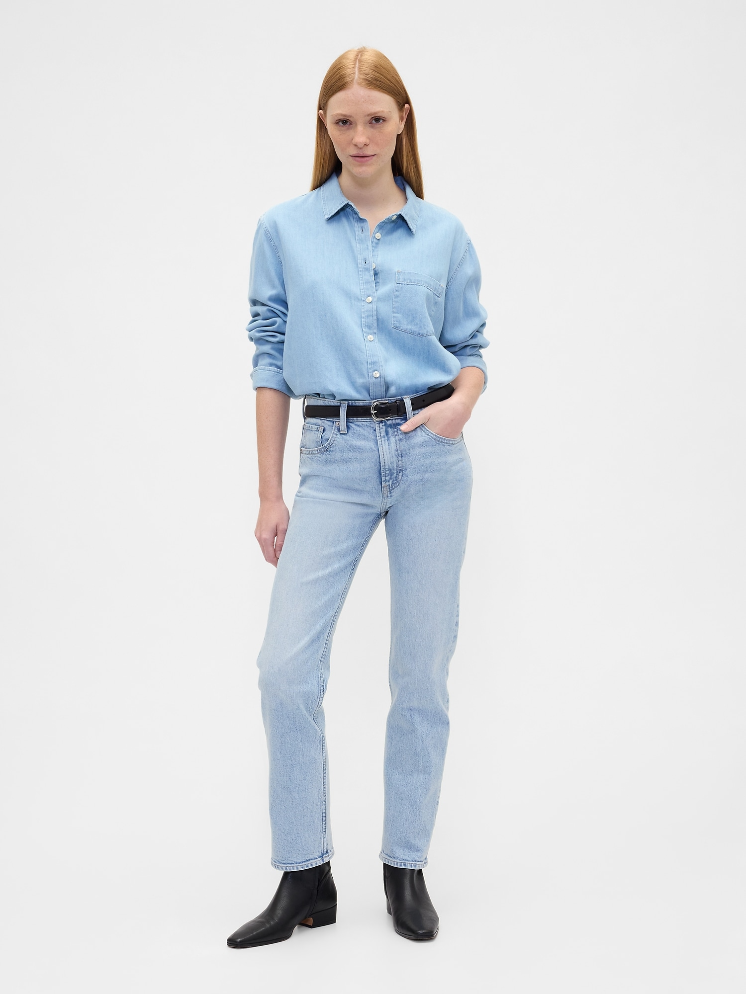 High Rise '90s Straight Jeans