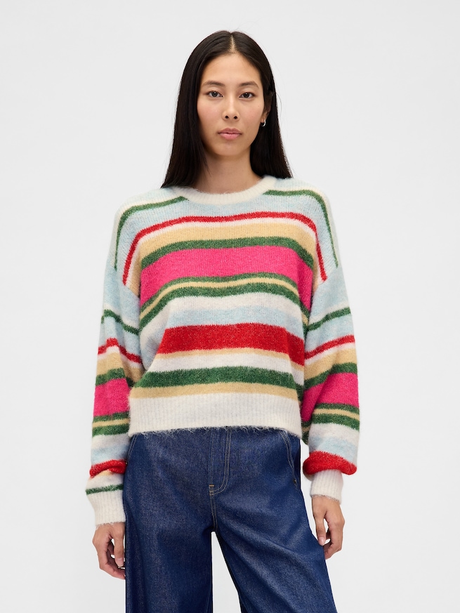 ふわもこ オーバーサイズ クルーネックセーター-0