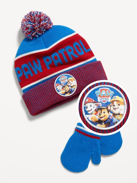 ENSEMBLE AVEC BONNET À POMPON ET MITAINES PAT'PATROUILLE™ POUR TOUT-PETIT