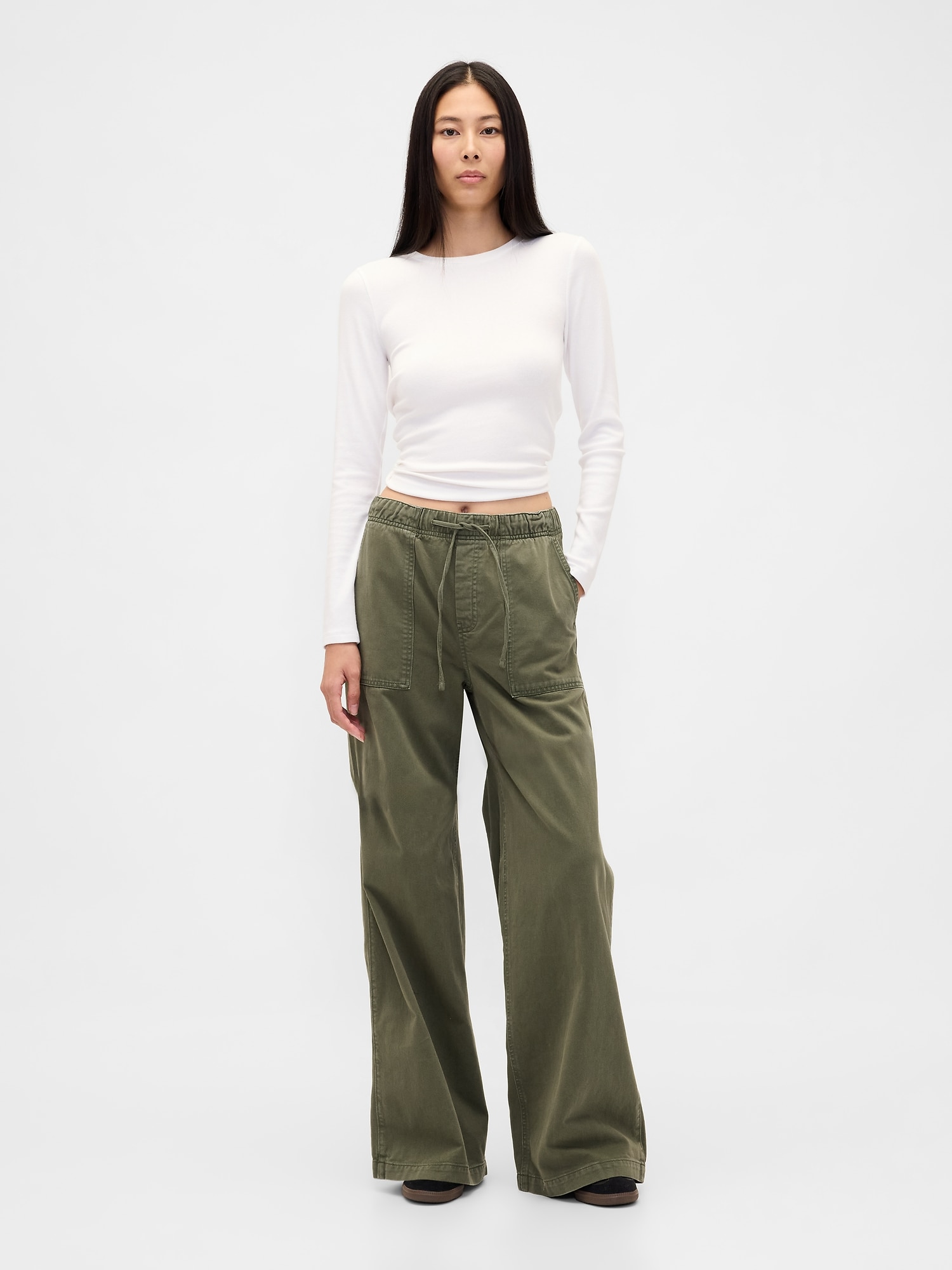 Mid Rise Easy Baggy Pants