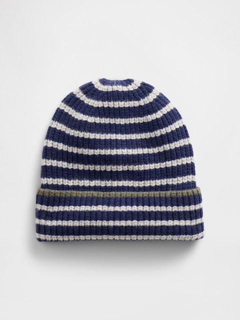 BONNET EFFET CACHEMIRE À RAYURES POUR ENFANT