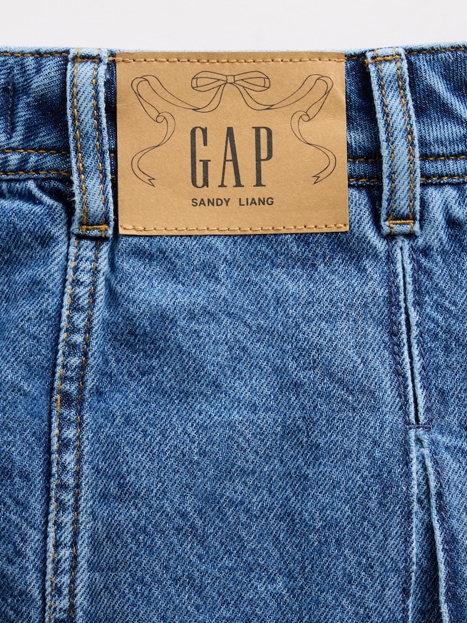 Gap × Sandy Liang プリーツ デニム ミニスカート-4