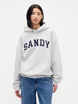 Gap × Sandy Liang エクストラ ヘビーウェイト ロゴ オーバーサイズパーカー (ユニセックス)