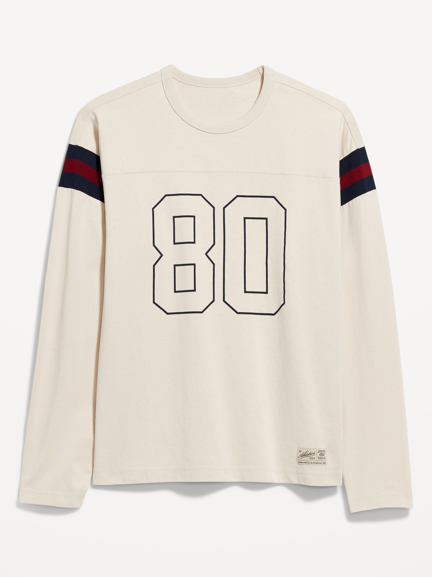 T-SHIRT ÉPAIS DE STYLE FOOTBALL À MANCHES LONGUES