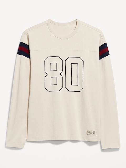 Heavyweight Long-Sleeve Football-Style T-Shirt