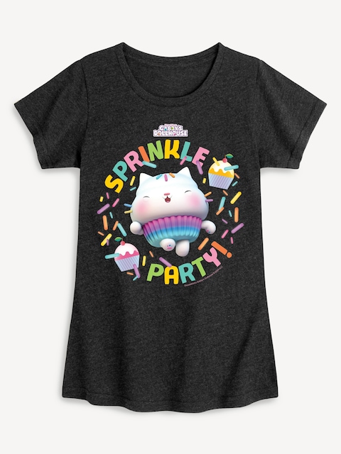 Gabbys Dollhouse Sprinkle Party Fitted Short Sleeve T-Shirt For Toddler