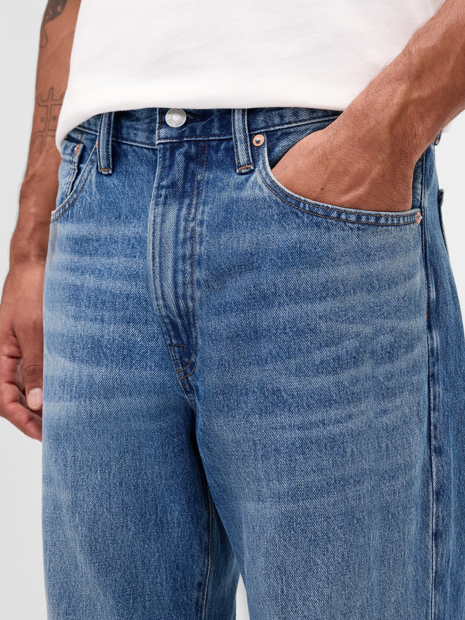 ルーズフィット ブーツカットデニム-4