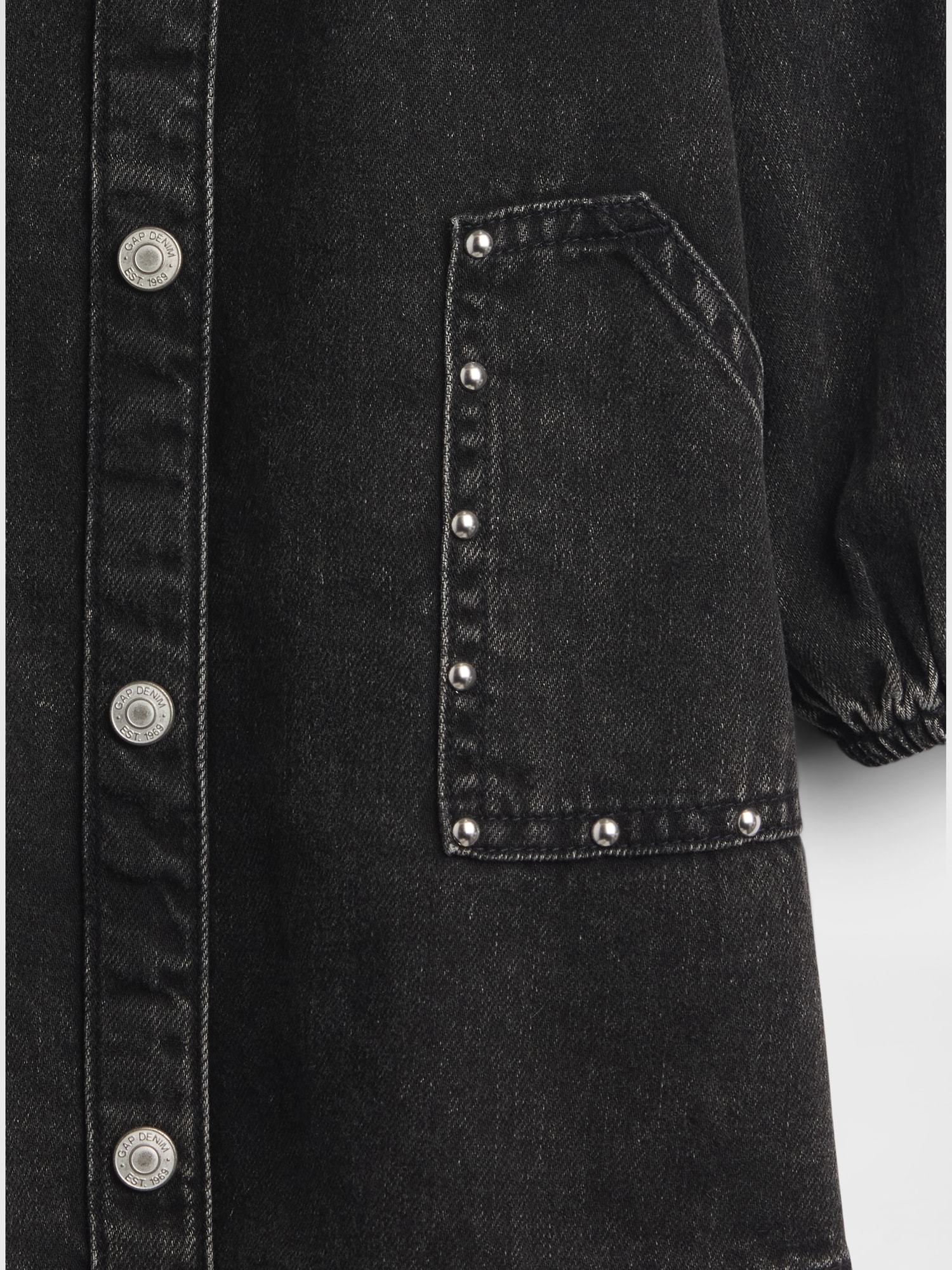 デニム スタッズ ポケット ワンピース (幼児・ベビー)-3