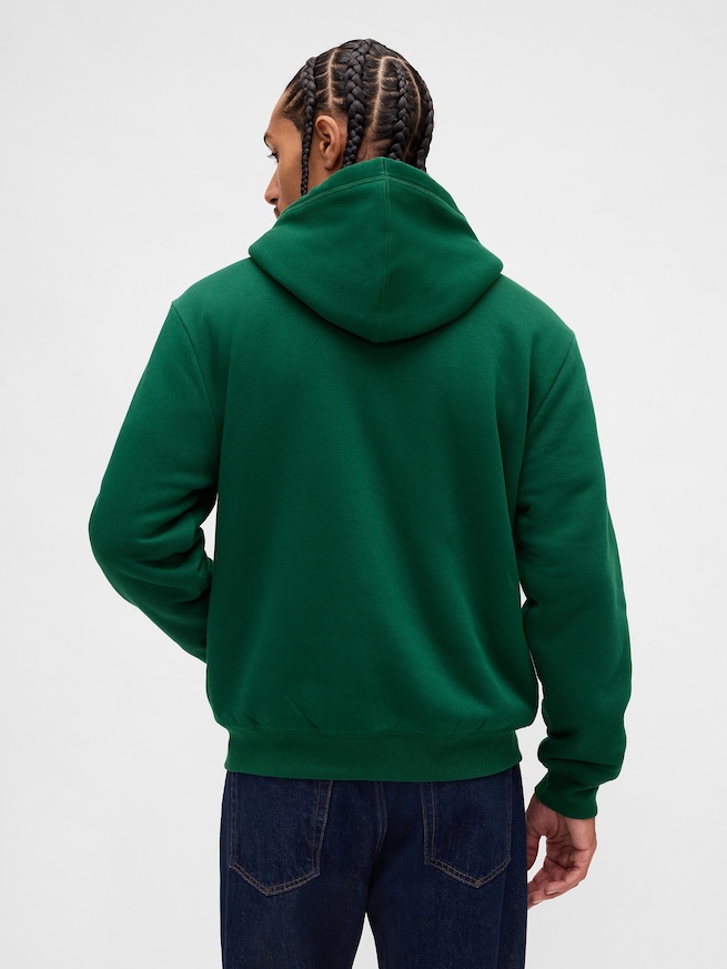 リラックスフィット GAPロゴ 裏ボア ジップアップパーカー-2