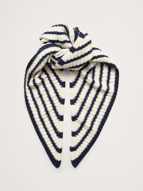 Merino-Cotton Triangle Scarf