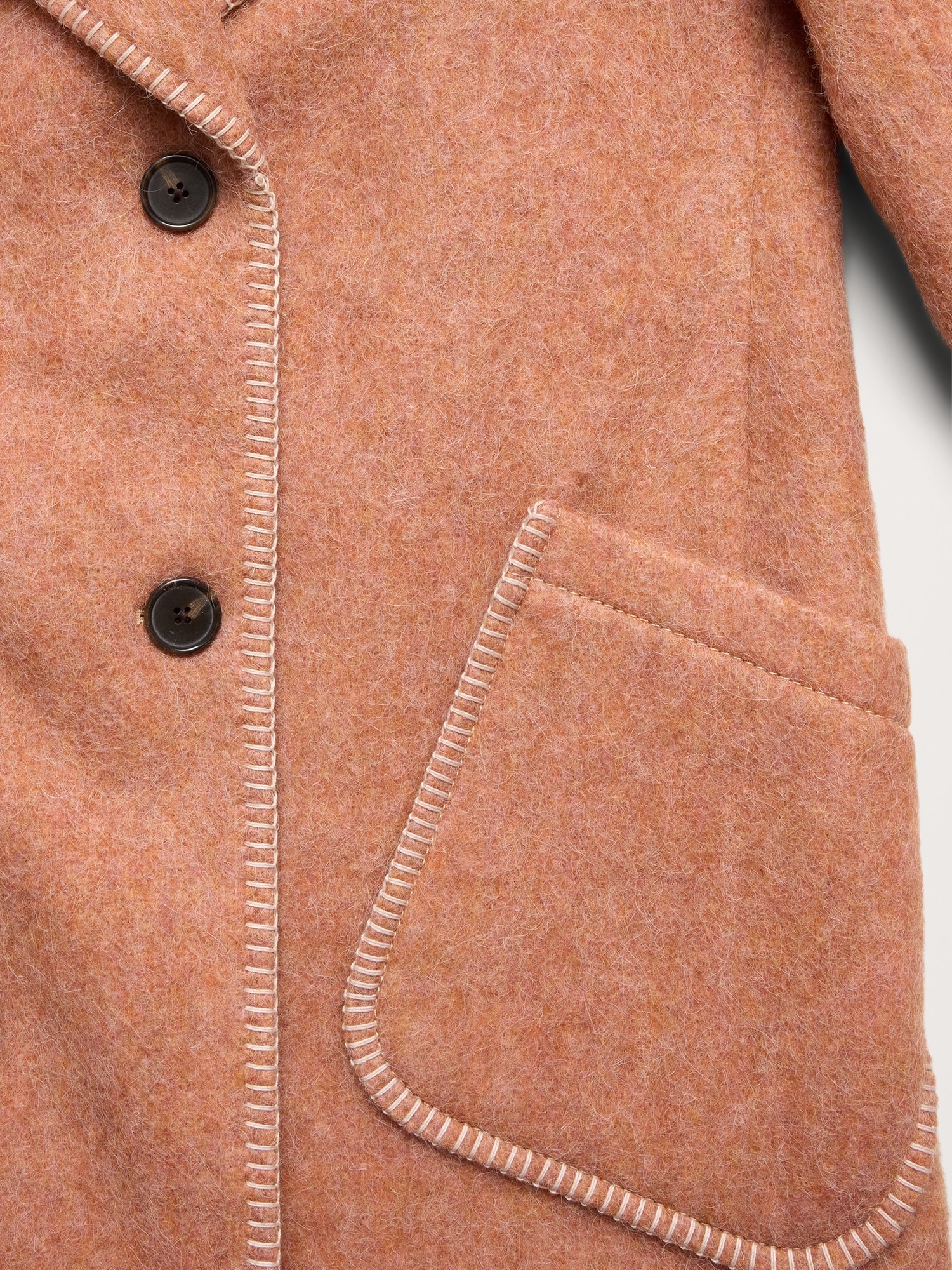 ファジー イタリアン ウールブレンド トップコート-5