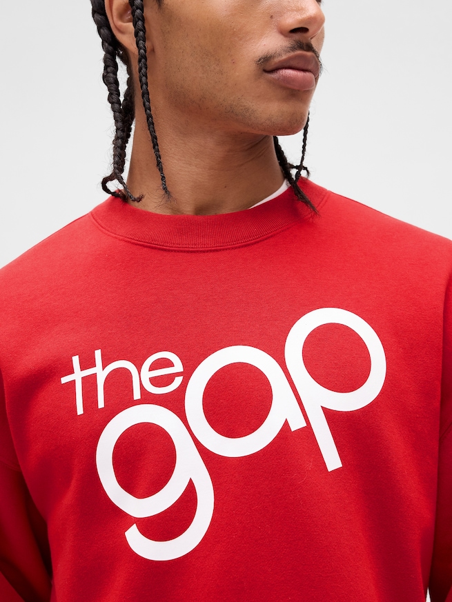 リラックスフィット GAPロゴ クルーネック スウェットシャツ-3