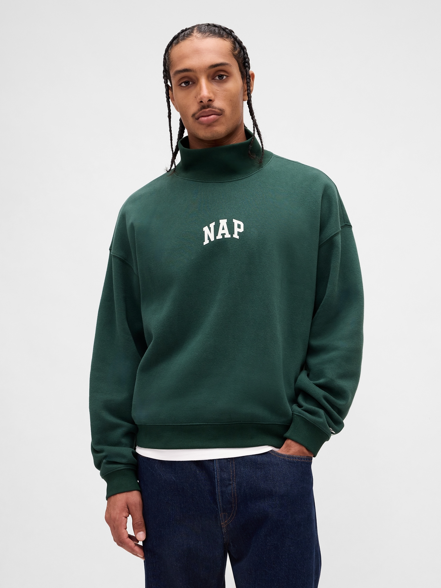 Gap ヴィンテージソフト NAPロゴ モックネック スウェットシャツ Gap ヴィンテージソフト NAPロゴ モックネック スウェットシャツ