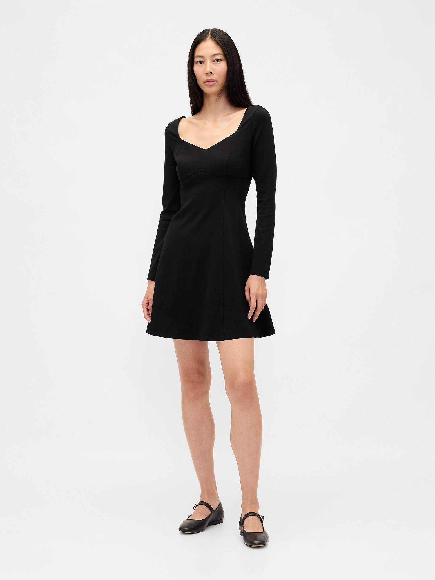 ROBE COURTE CORSET À DÉCOLLETÉ EN CŒUR EN TRICOT DOUBLE ÉPAISSEUR