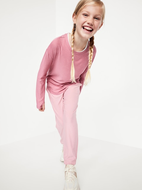 CloudMotion High-Waisted Jogger Sweatpants for Girls