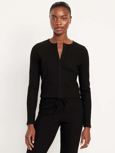 Ribbed Cardigan Sweater