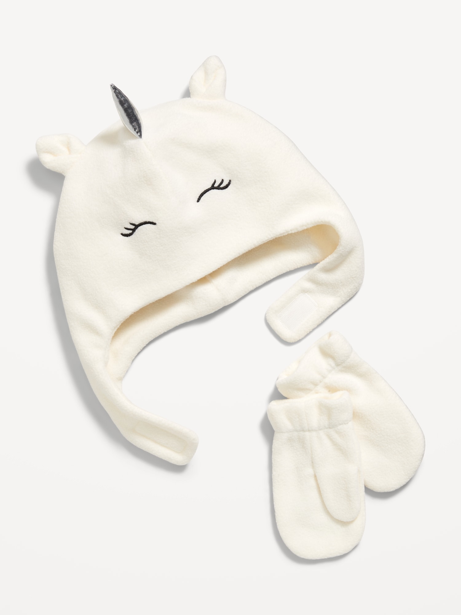 Unicorn Trapper Hat and Mittens Set for Toddler Girls