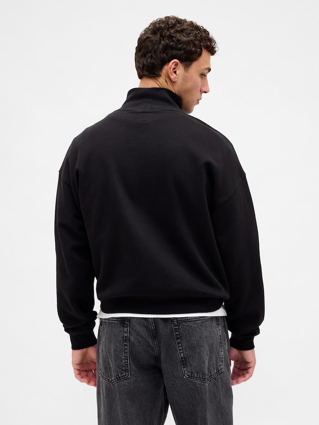 ヴィンテージソフトモックネック　クロップド GAPロゴ スウェットシャツ-2