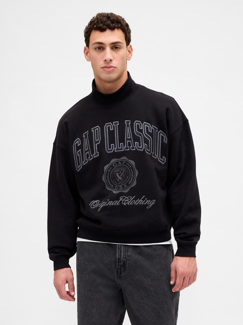ヴィンテージソフトモックネック　クロップド GAPロゴ スウェットシャツ