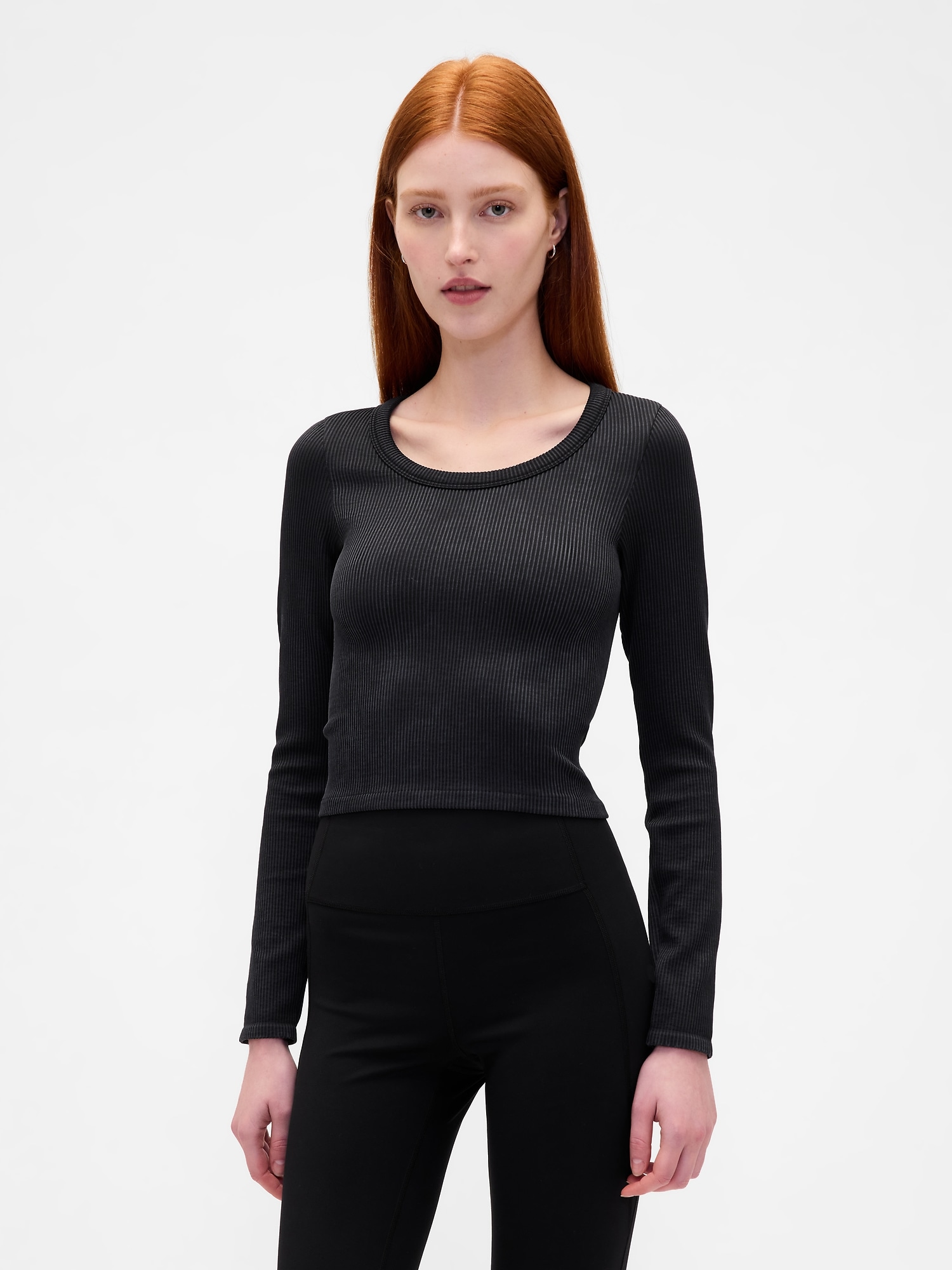 Gap GapFit シームレス リブ クロップドトップス Gap GapFit シームレス リブ クロップドトップス