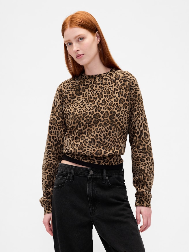 ヴィンテージソフト ウェッジ クルーネック スウェットシャツ-0