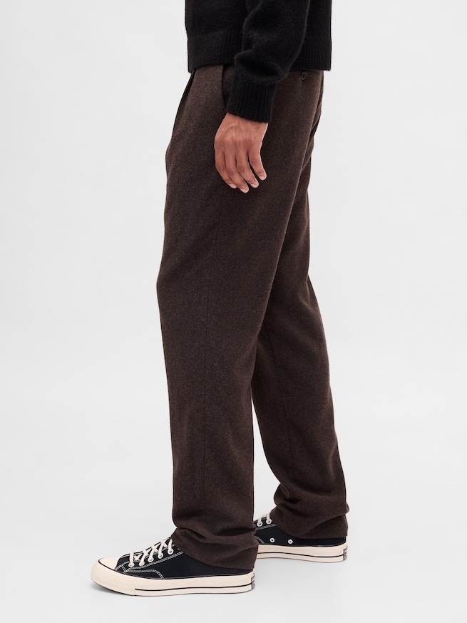 ウールブレンド リラックスフィット ストレート トラウザーパンツ-2