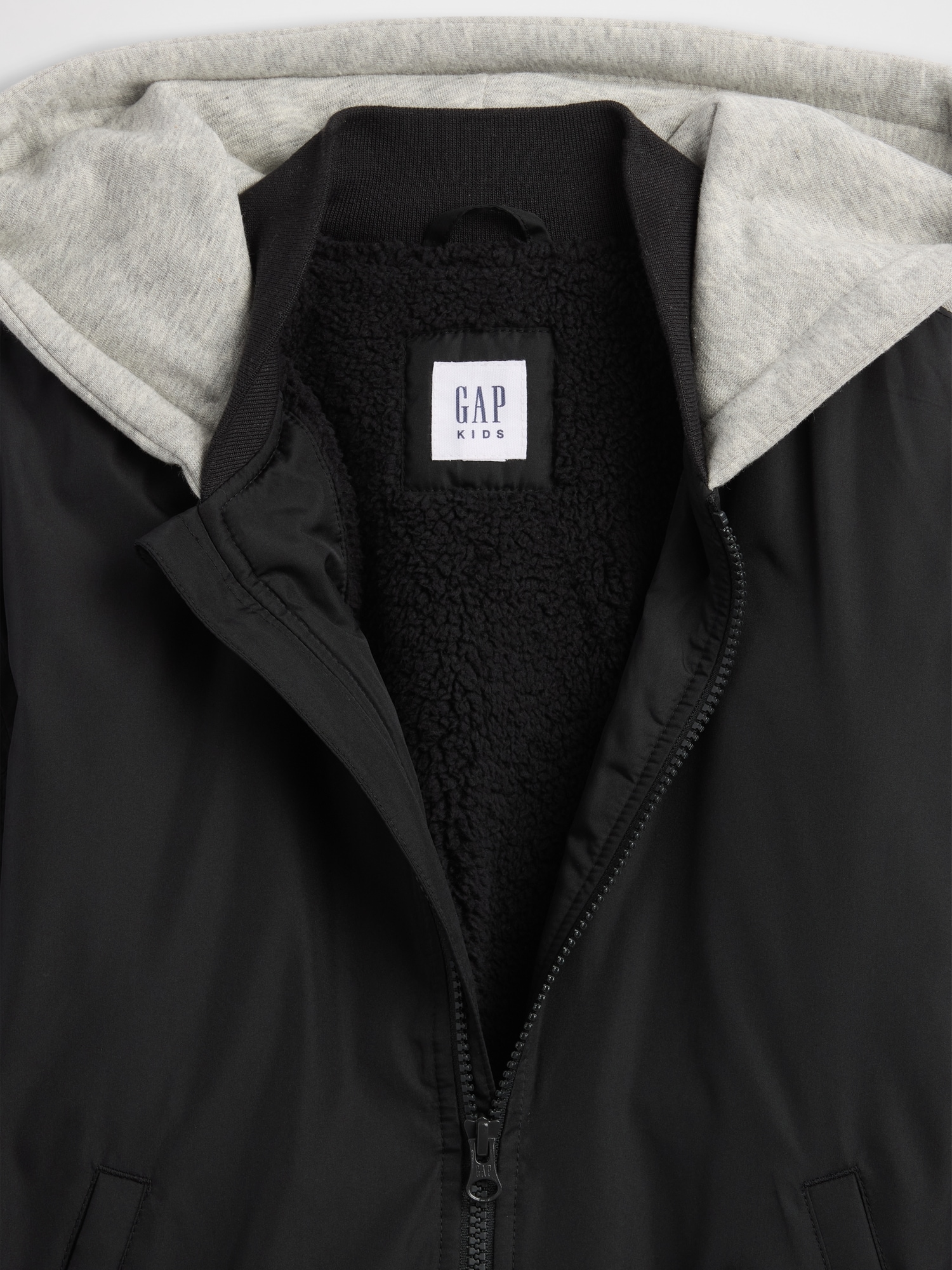 フード付きボンバージャケット (キッズ)-2