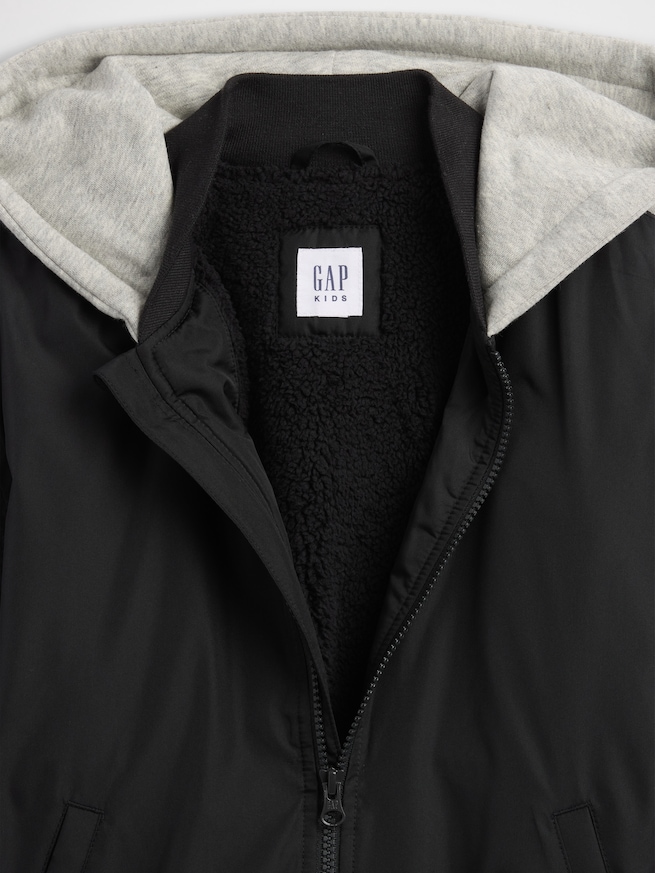 フード付きボンバージャケット (キッズ)-2