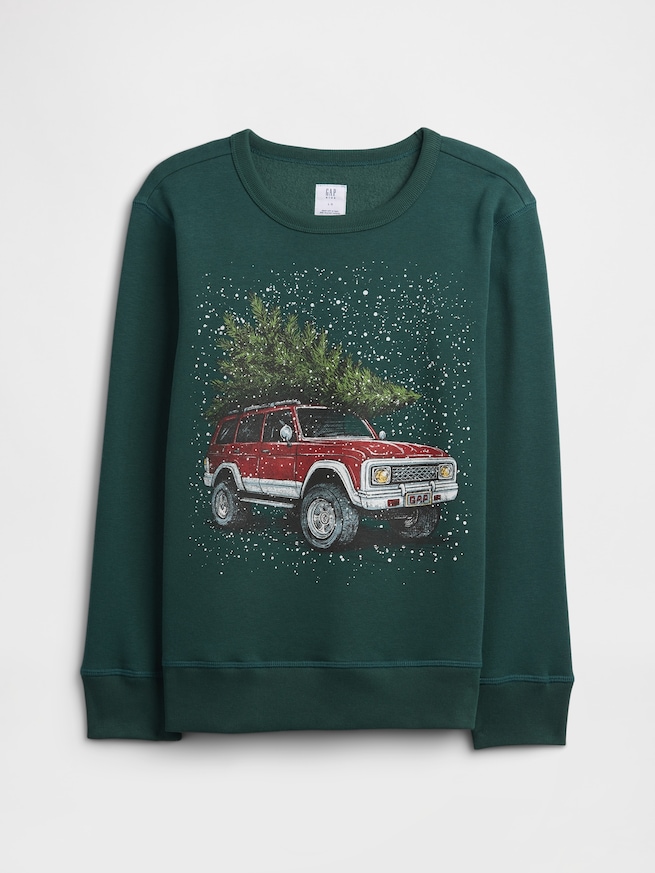 クルーネック グラフィック スウェットシャツ (キッズ)-0