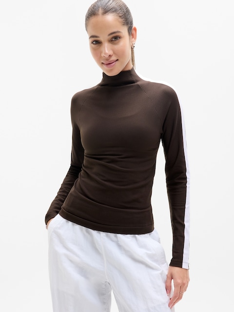 Renew Seamless Mock Neck Top