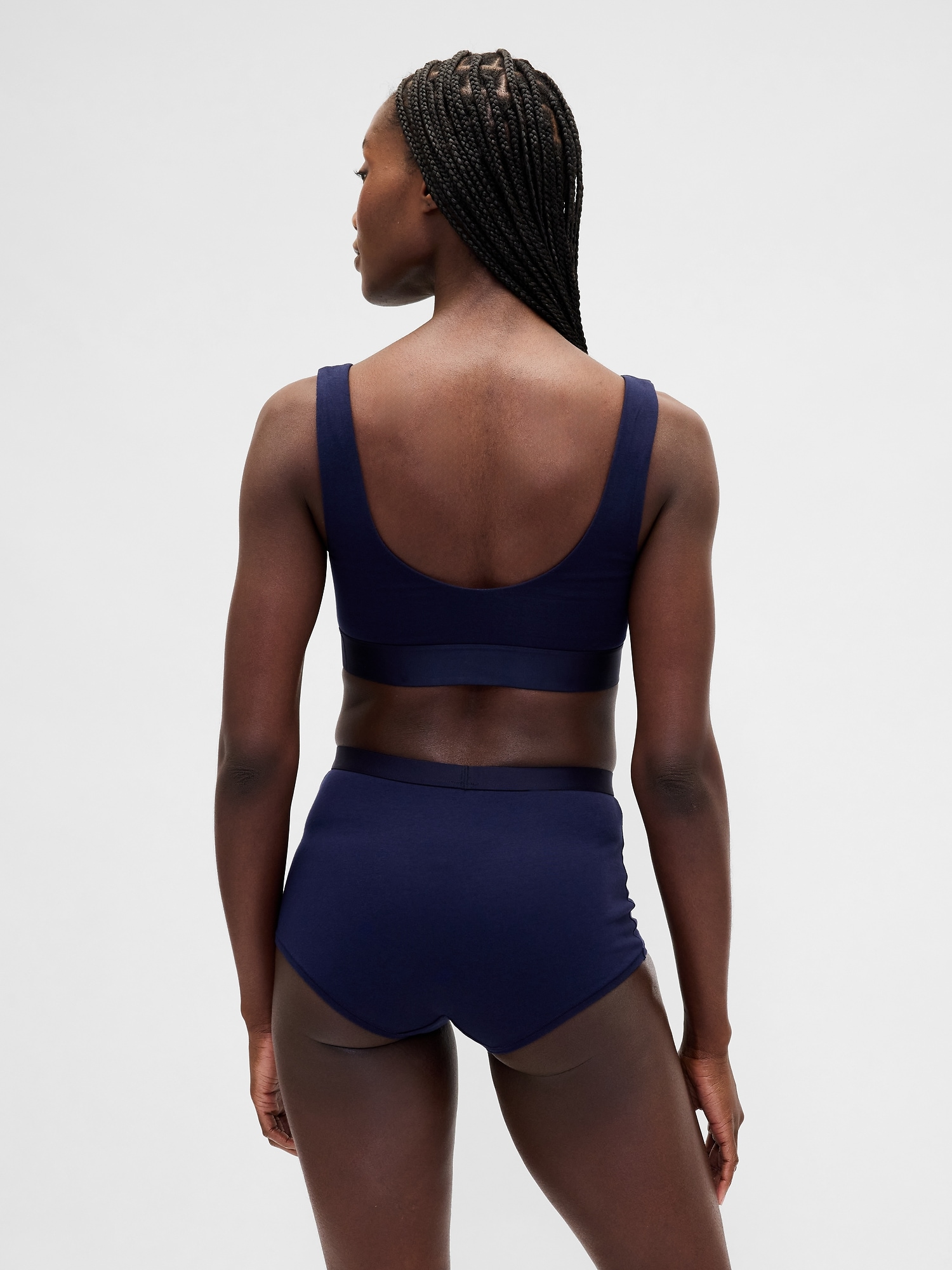 オーガニックコットン ストレッチ ハイライズ ボーイレングスショーツ-1