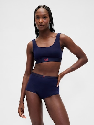 オーガニックコットン ストレッチ ハイライズ ボーイレングスショーツ