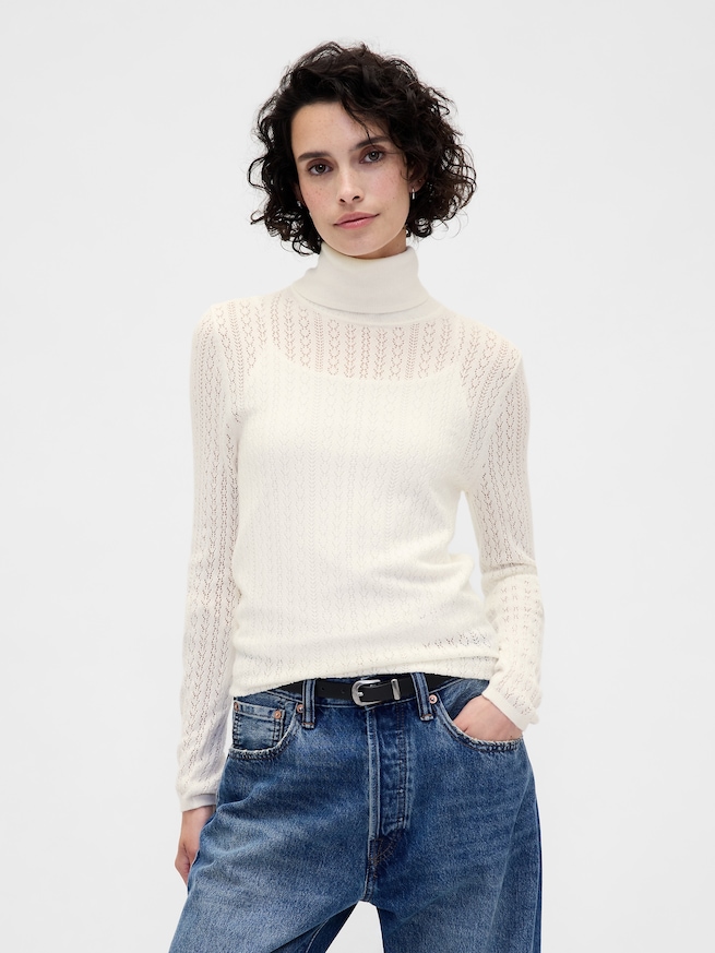 ポインテール タートルネックセーター-0