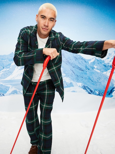 Plaid Flannel Pajama Set for Men