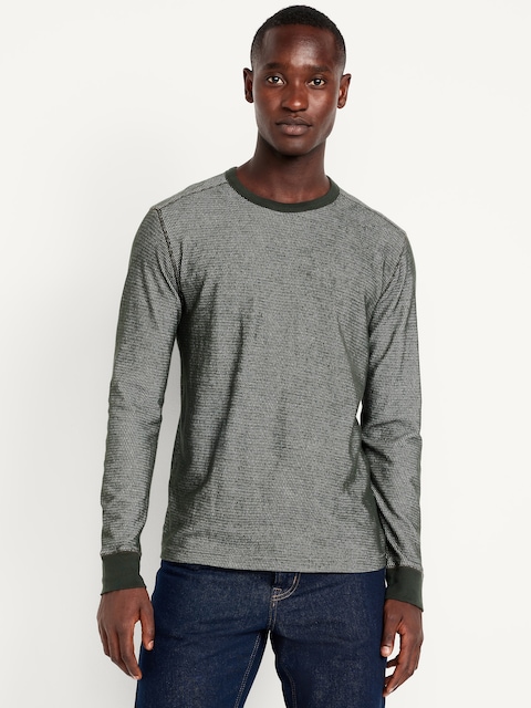 Crew-Neck Waffle T-Shirt