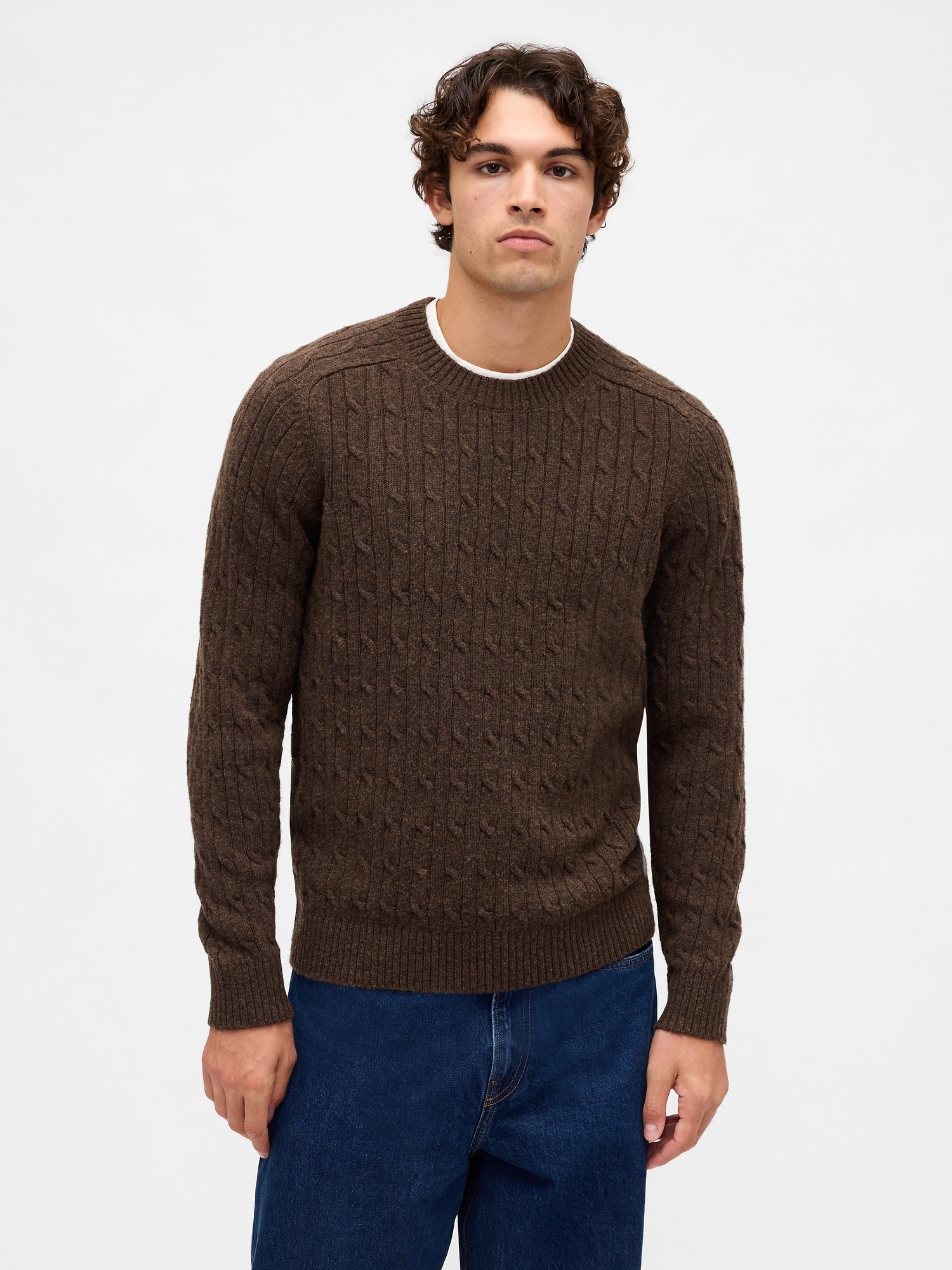Gap メリノウールブレンド ケーブルニットセーター Gap メリノウールブレンド ケーブルニットセーター