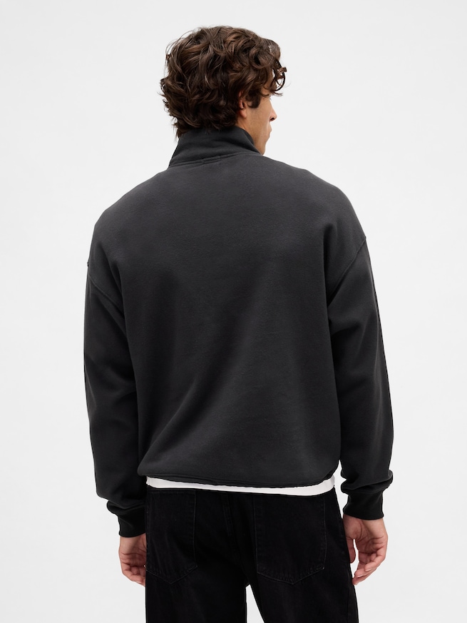 ヴィンテージソフト  GAPロゴ ハーフジップ プルオーバー-2