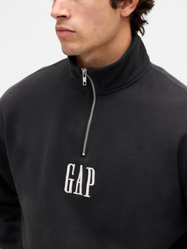 ヴィンテージソフト  GAPロゴ ハーフジップ プルオーバー-3