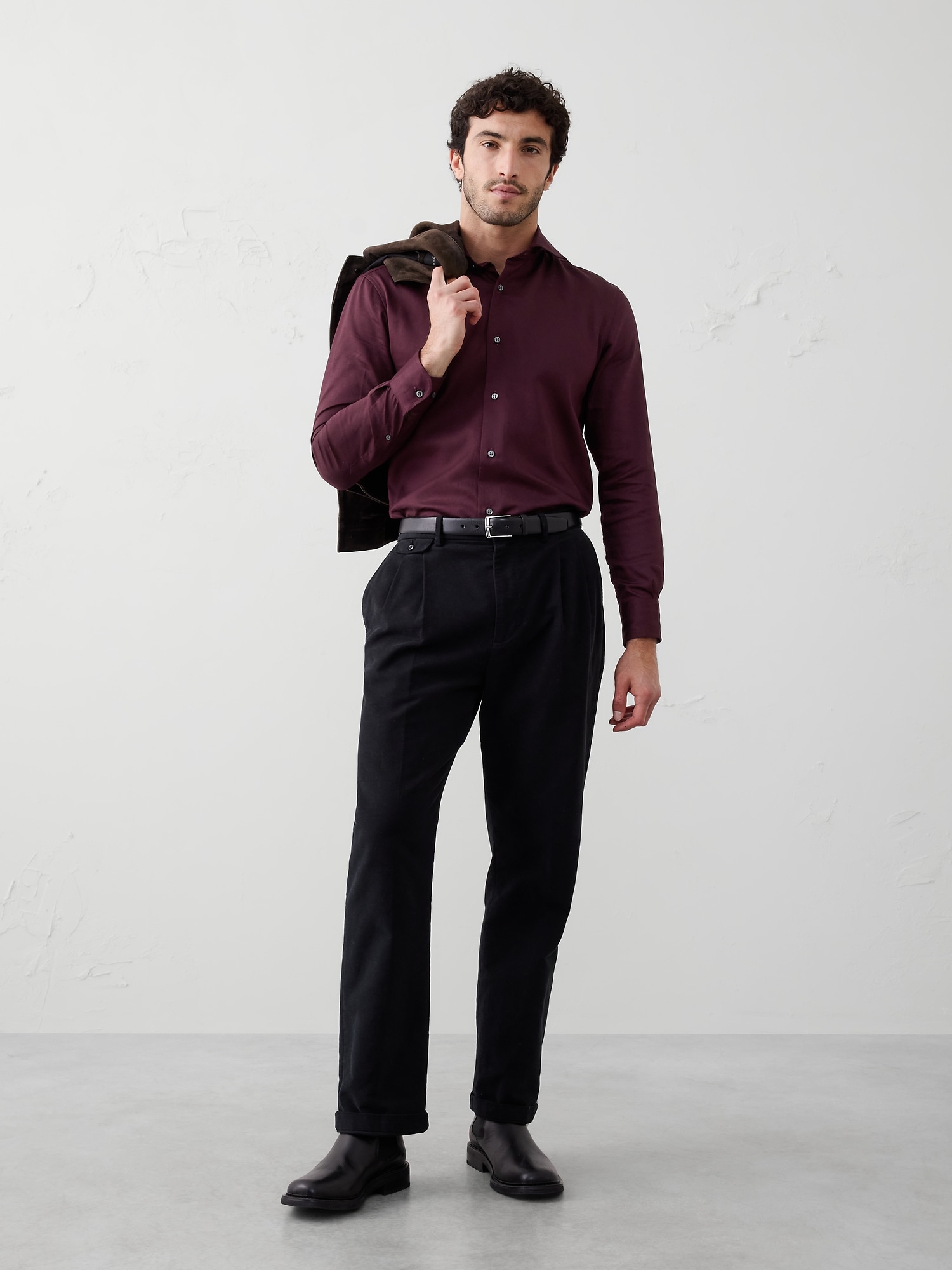 Slim-Fit Dobby Dress Shirt