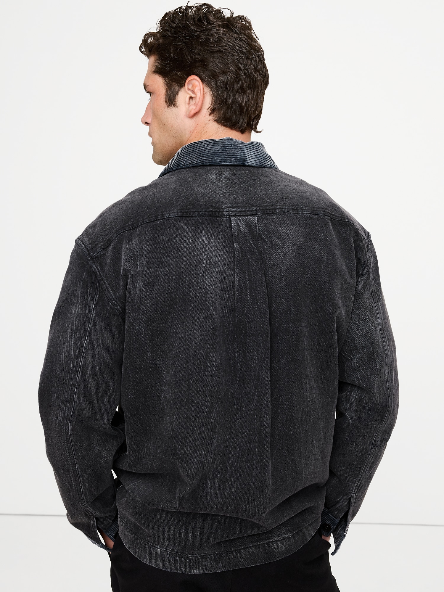 リラックスフィット デニム オーバーシャツ-1 リラックスフィット デニム オーバーシャツ-1