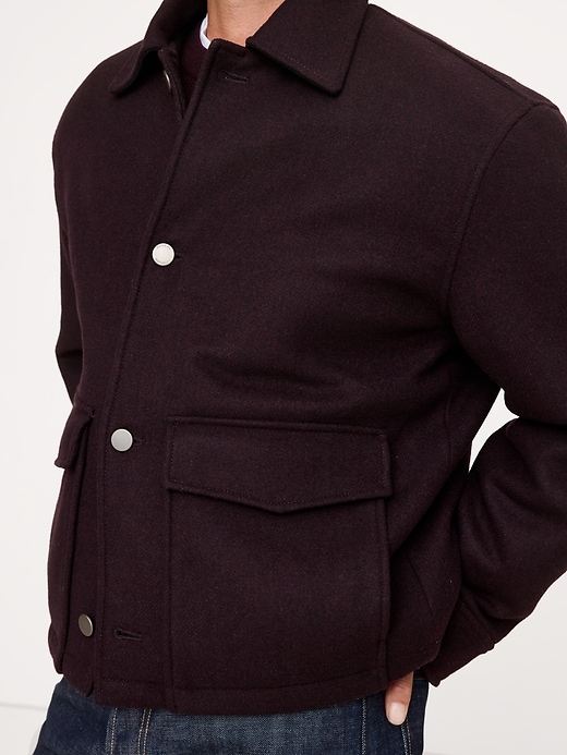 Double-Faced Wool-Blend Utility Jacket | Banana Republic