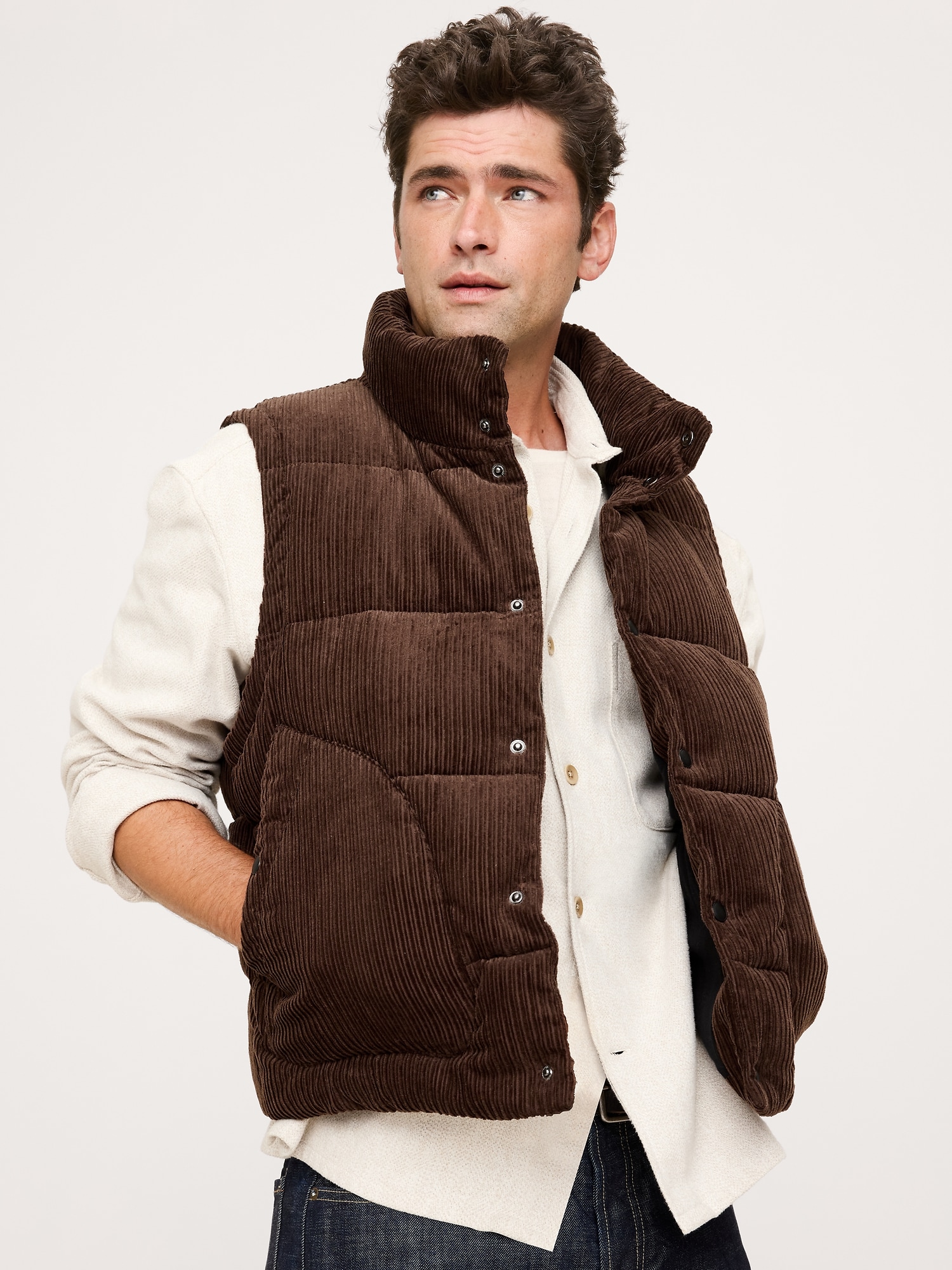 GILET REMBOURRÉ EN VELOURS CÔTELÉ