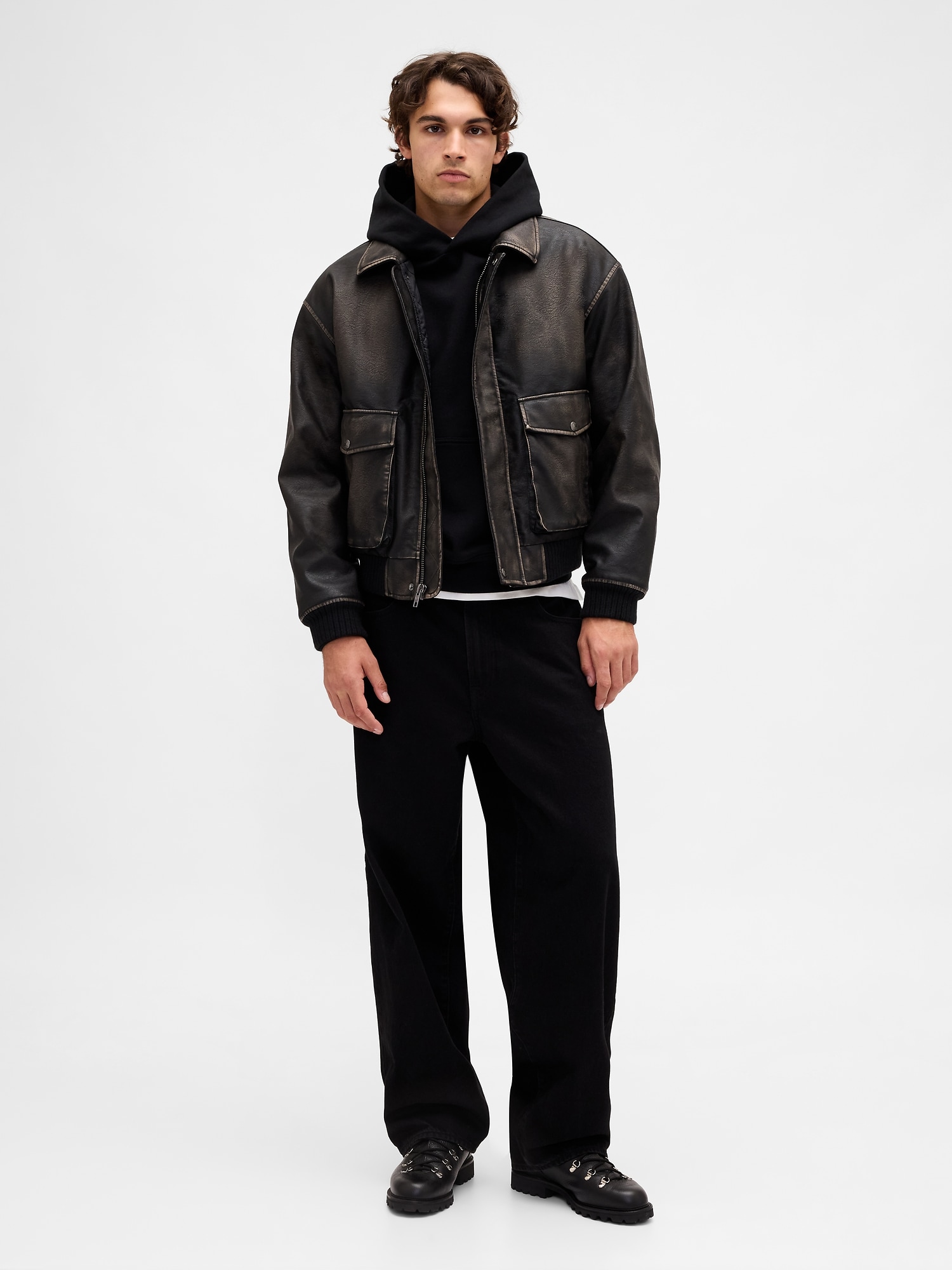 Gap公式オンラインストア | リサイクル ヴィーガンレザー ボンバー