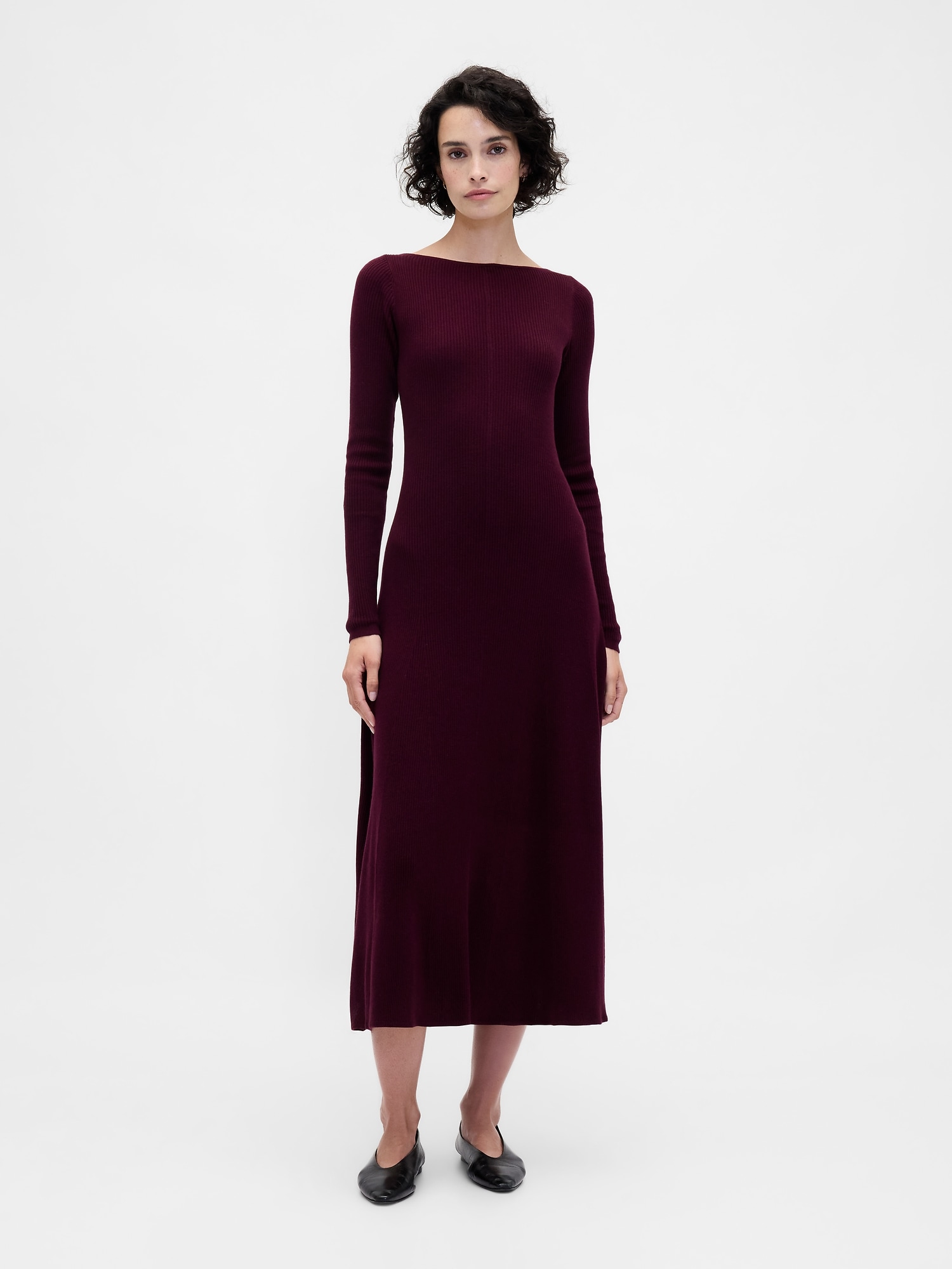Lightweight CashSoft Rib Maxi Sweater Dress