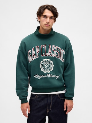 ヴィンテージソフトモックネック　クロップド GAPロゴ スウェットシャツ