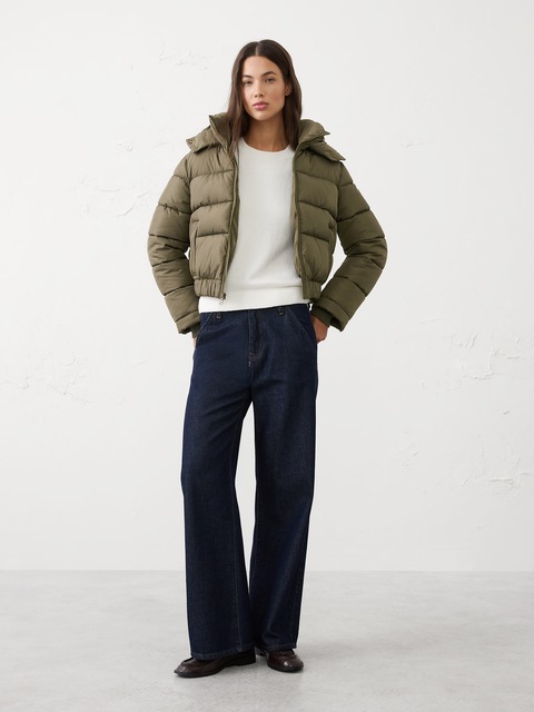 Short Hooded Puffer Jacket