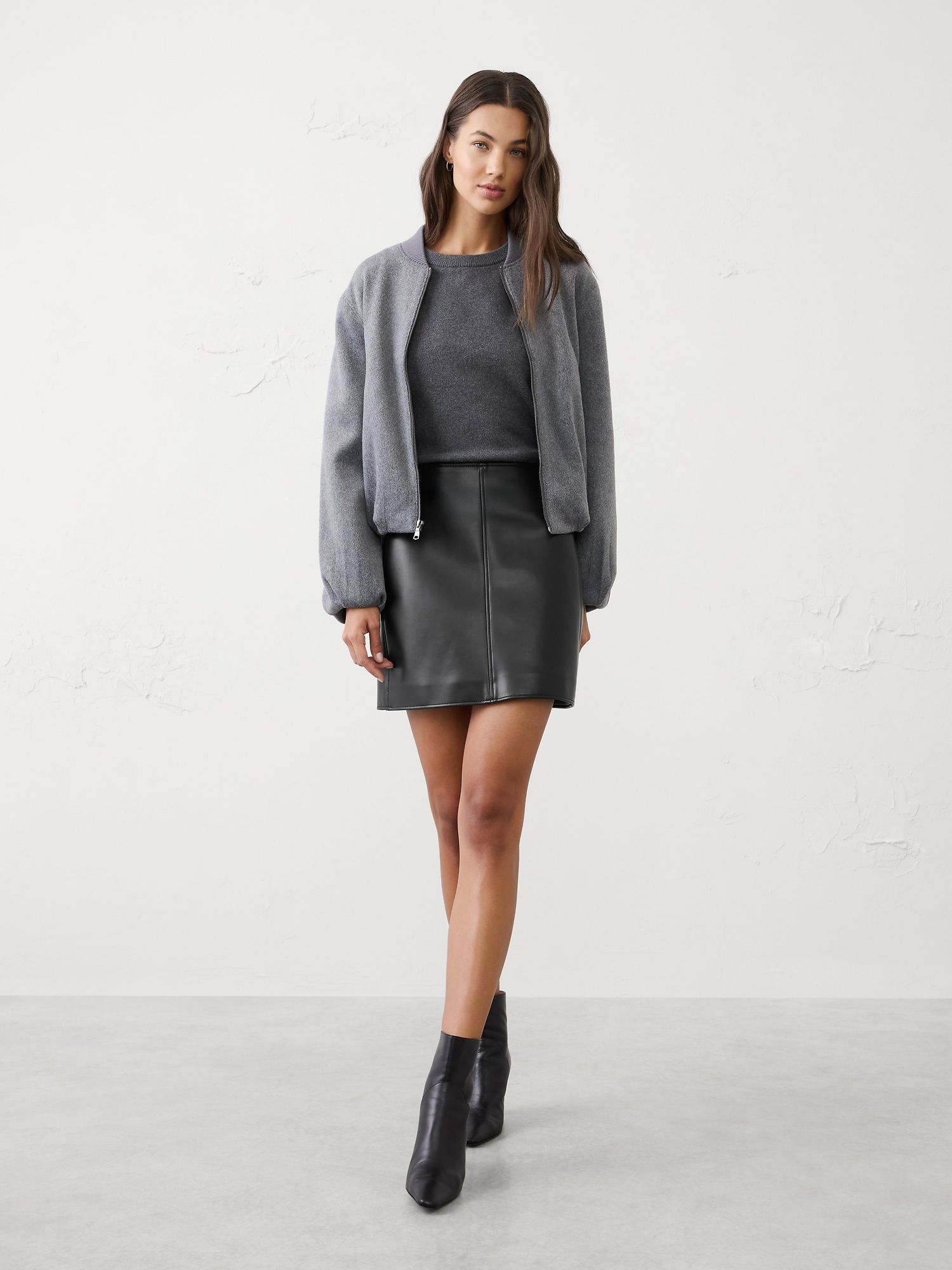 Vegan Leather Mini Skirt