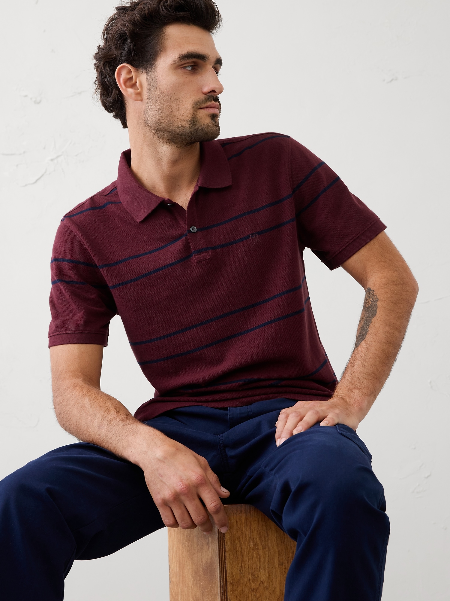 Standard-Fit Pique Polo