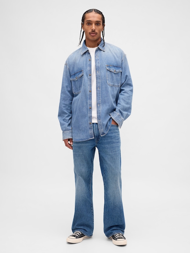 ルーズフィット ブーツカットデニム-0